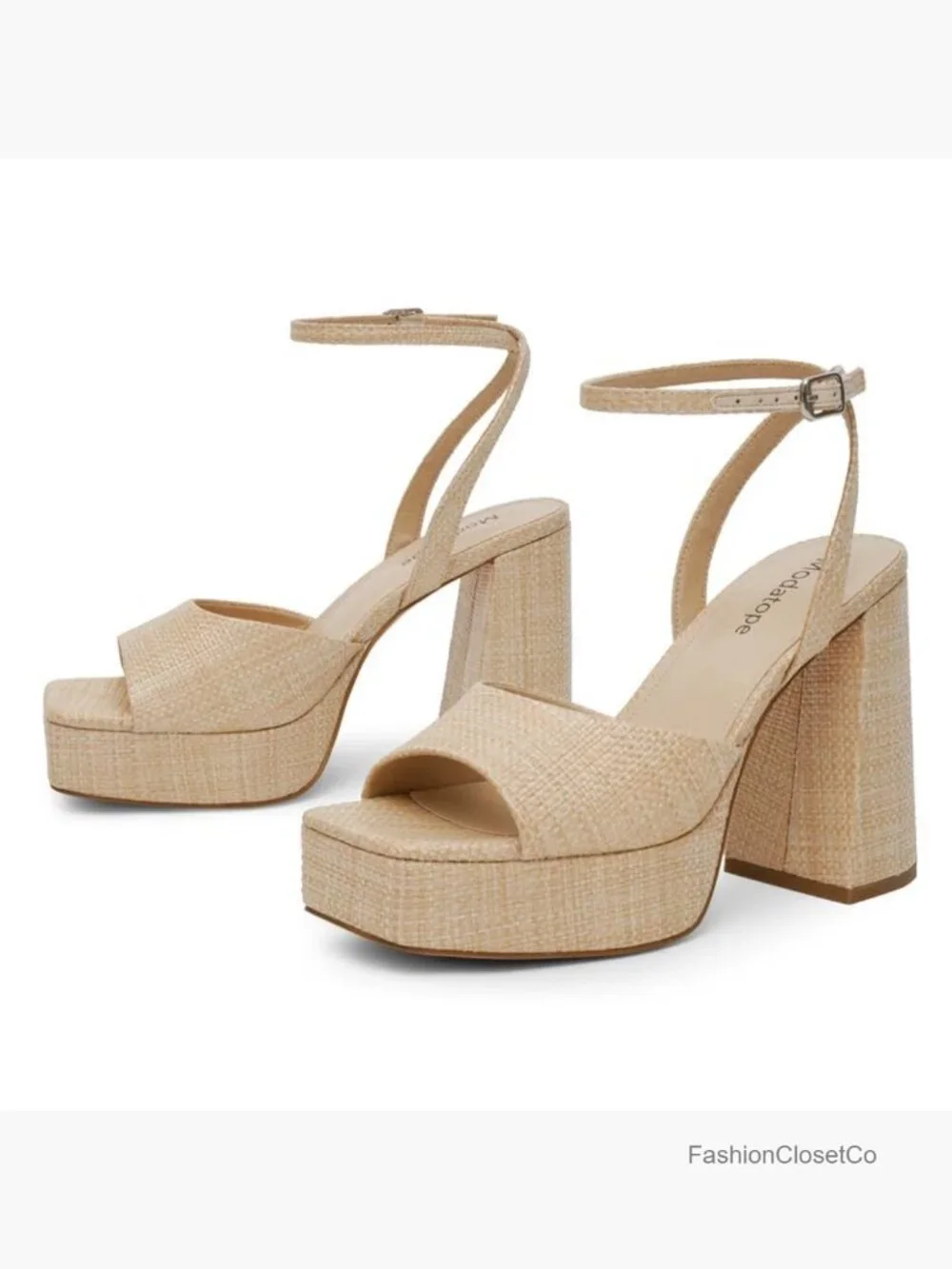 Platform Chunky Heel Sandals Open Toe Ankle Strap Pumps Wedding Party Shoes
